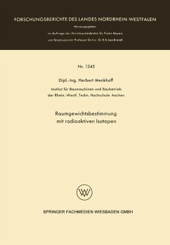 Raumgewichtsbestimmung mit radioaktiven Isotopen (eBook, PDF) - Menkhoff, Herbert