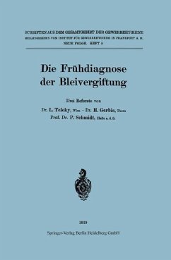 Cover Die Frühdiagnose der Bleivergiftung (eBook, PDF)