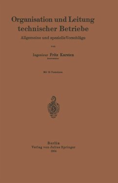 Organisation und Leitung technischer Betriebe (eBook, PDF) - Karsten, Fritz