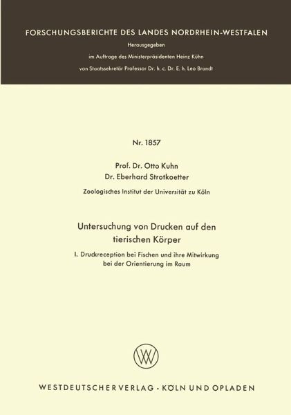 Untersuchungen von Drucken auf den tierischen Körper (eBook, PDF)