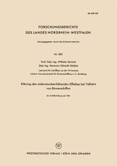 Cover Klärung des widerstandserhöhenden Effektes bei Talfahrt von Binnenschiffen (eBook, PDF)
