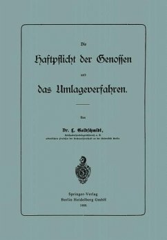 Die Haftpflicht der Genossen und das Umlageverfahren (eBook, PDF) - Goldschmidt, L.
