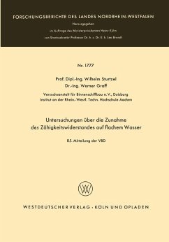 Untersuchungen über die Zunahme des Zähigkeitswiderstandes auf flachem Wasser (eBook, PDF) - Sturtzel, Wilhelm