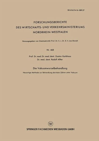 Die Vakuumwurzelbehandlung (eBook, PDF)