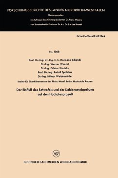 Cover Der Einfluß des Schwefels und der Kohlenoxydspaltung auf den Hochofenprozeß (eBook, PDF)