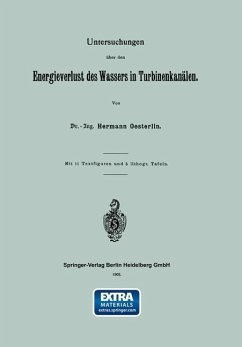 Cover Untersuchungen über den Energieverlust des Wassers in Turbinenkanälen (eBook, PDF)