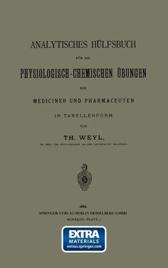 Cover Analytisches Hülfsbuch für die Physiologisch-Chemischen Übungen der Mediciner und Pharmaceuten in Tabellenform (eBook, PDF)