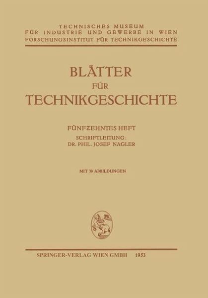 Blätter für Technikgeschichte (eBook, PDF) Blätter für Technikgeschichte (eBook, PDF)