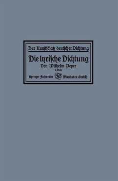 Die lyrische Dichtung (eBook, PDF) - Peper, Wilhelm