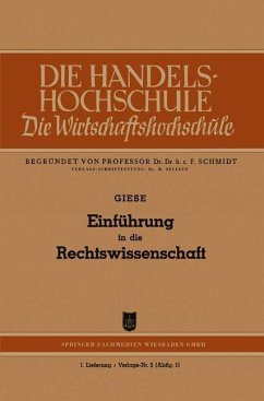 Einführung in die Rechtswissenschaft (eBook, PDF) - Giese, Friedrich