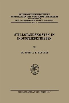 Cover Stillstandskosten in Industriebetrieben (eBook, PDF)