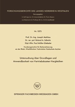 Cover Untersuchung über Grundlagen und Anwendbarkeit von Vertriebskosten-Vergleichen (eBook, PDF)
