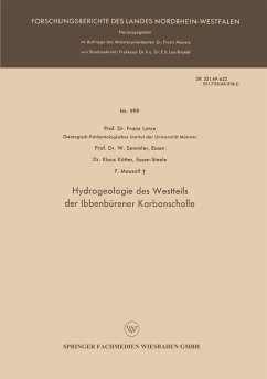 Cover Hydrogeologie des Westteils der Ibbenbürener Karbonscholle (eBook, PDF)