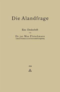 Die Alandfrage (eBook, PDF) - Fleischmann, Max