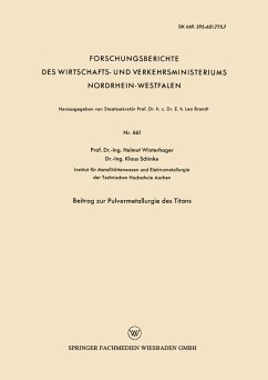 Beitrag zur Pulvermetallurgie des Titans (eBook, PDF) - Winterhager, Helmut
