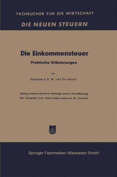 Die Einkommensteuer (eBook, PDF)