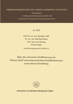 Über die chemische Modifizierung von Polyacrylnitril und entsprechenden Modellsubstanzen sowie deren Darstellung (eBook, PDF) - Valk, Giselher; Peters, Manfred; Husung, Lutz; Kelm, Werner