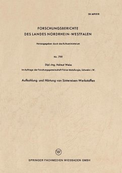 Aufkohlung und Härtung von Sintereisen-Werkstoffen (eBook, PDF) - Weiss, Helmut