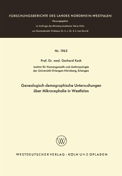 Cover Genealogisch-demographische Untersuchungen über Mikrocephalie in Westfalen (eBook, PDF)