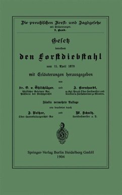 Cover Gesetz betreffend den Forstdiebstahl vom 15. April 1878 mit Erläuterungen (eBook, PDF)