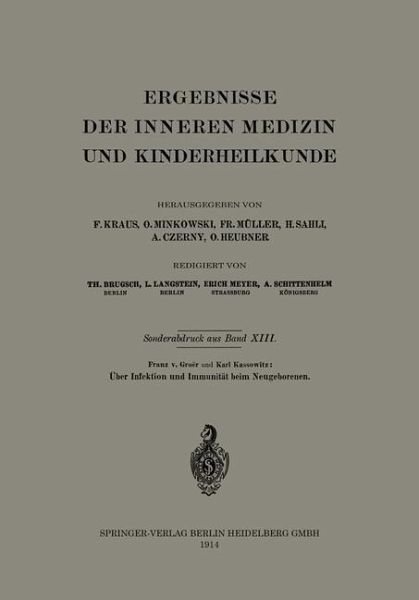 Über Infektion und Immunität beim Neugeborenen (eBook, PDF)