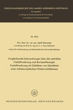 Cover Vergleichende Untersuchungen über die natürliche Freilufttrocknung und die beschleunigte Freilufttrocknung mit Gebläsen von Schnittholz unter mitteleuropäischen Wetterverhältnissen (eBook, PDF)