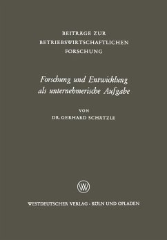 Cover Forschung und Entwicklung als unternehmerische Aufgabe (eBook, PDF)