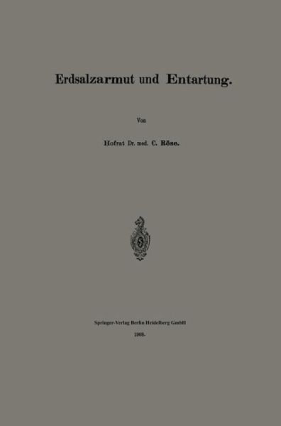 Erdsalzarmut und Entartung (eBook, PDF)