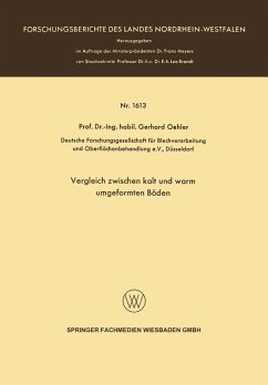 Vergleich zwischen kalt und warm umgeformten Böden (eBook, PDF) - Oehler, Gerhard