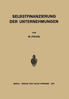 Cover Selbstfinanzierung der Unternehmungen (eBook, PDF)