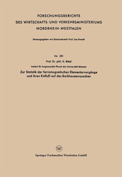 Cover Zur Statistik der ferromagnetischen Elementarvorgänge und ihren Einfluß auf das Barkhausenrauschen (eBook, PDF)