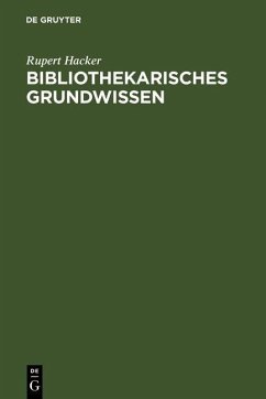 Cover Bibliothekarisches Grundwissen (eBook, PDF)