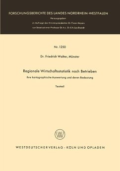 Regionale Wirtschaftsstatistik nach Betrieben (eBook, PDF) - Walter, Friedrich