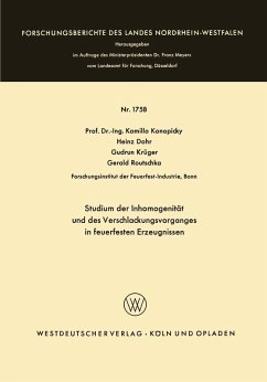 Studium der Inhomogenität und des Verschlackungsvorganges in feuerfesten Erzeugnissen (eBook, PDF) - Konopicky, Kamillo