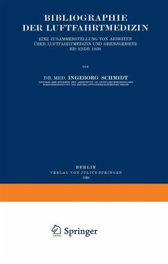 Bibliographie der Luftfahrtmedizin (eBook, PDF) - Schmidt, Ingeborg