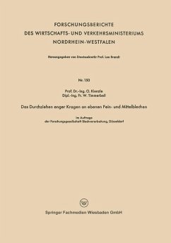 Das Durchziehen enger Kragen an ebenen Fein- und Mittelblechen (eBook, PDF) - Kienzle, Otto