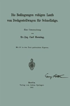 Cover Die Bedingungen ruhigen Laufs von Drehgestellwagen für Schnellzüge (eBook, PDF)