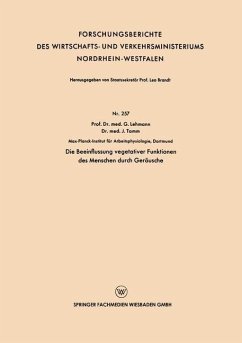 Cover Die Beeinflussung vegetativer Funktionen des Menschen durch Geräusche (eBook, PDF)