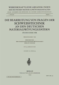 Die Bearbeitung von Fragen der Schweisstechnik an den Deutschen Materialprüfungsämtern (eBook, PDF) - Loparo, Kenneth A.