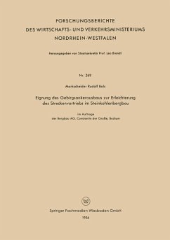 Eignung des Gebirgsankerausbaus zur Erleichterung des Streckenvortriebs im Steinkohlenbergbau (eBook, PDF) - Bals, Rudolf