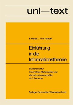 Einführung in die Informationstheorie (eBook, PDF) - Henze, Ernst; Homuth, Horst H.