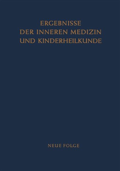 Ergebnisse der Inneren Medizin und Kinderheilkunde (eBook, PDF)