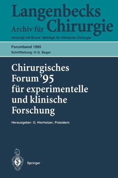 Cover Chirurgisches Forum '95 für experimentelle und klinische Forschung (eBook, PDF)