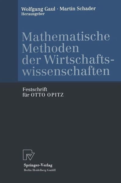 Mathematische Methoden der Wirtschaftswissenschaften (eBook, PDF)