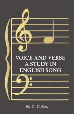 Voice and Verse - A Study in English Song (eBook, ePUB) - Colles, H. C.