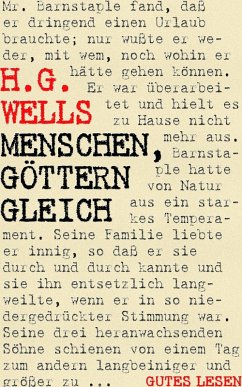 Menschen, Göttern gleich (eBook, ePUB) - Wells, H. G.