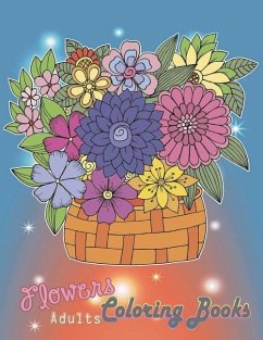 Flowers Adults Coloring Books: Includes Floral Butterfly and Bird Designs - Nite, Mandy