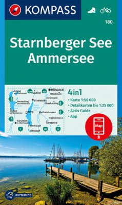 KOMPASS Wanderkarte Starnberger See, Ammersee