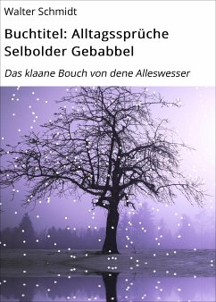 Buchtitel: Alltagssprüche Selbolder Gebabbel (eBook, ePUB) - Schmidt, Walter