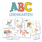 ABC-Lernkarten der Tiere, Bildkarten, Wortkarten, Flash Cards mit Groß- und Kleinbuchstaben Lesen lernen mit Tieren für